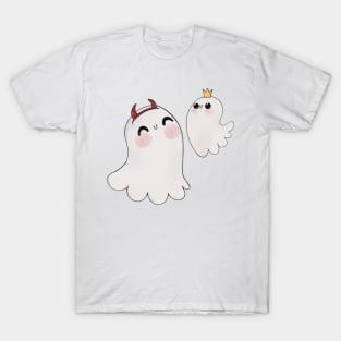 Cute ghost playing dress up sticker pack for Halloween T-Shirt